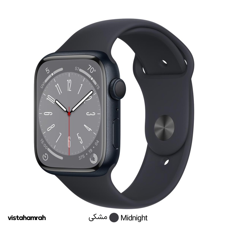 ساعت هوشمند اپل واچ سری 8 مدل 45mm بدنه آلومینیوم با بند سیلیکونی