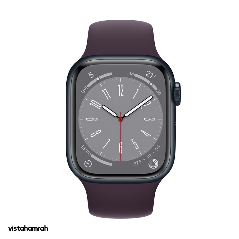 ساعت هوشمند اپل واچ سری 8 مدل 41mm بدنه آلومینیوم با بند سیلیکونی