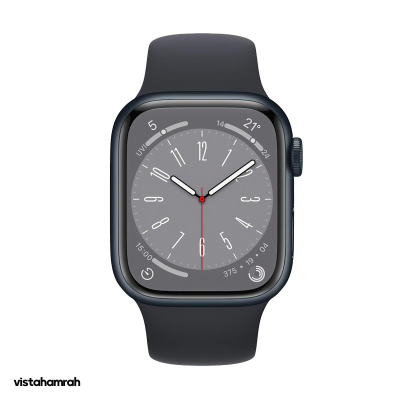 ساعت هوشمند اپل واچ سری 8 مدل 41mm بدنه آلومینیوم با بند سیلیکونی