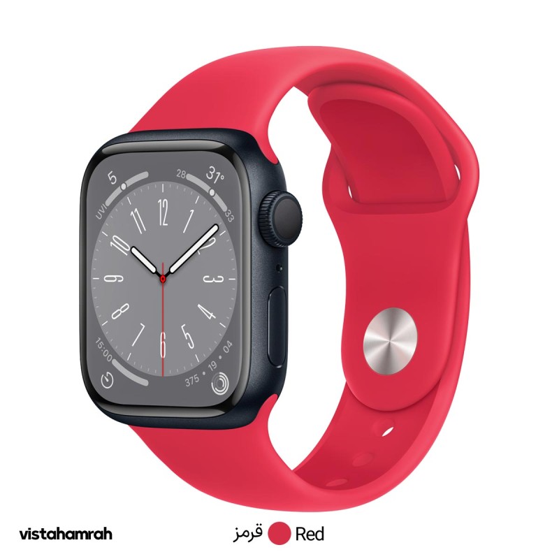 ساعت هوشمند اپل واچ سری 8 مدل 41mm بدنه آلومینیوم با بند سیلیکونی