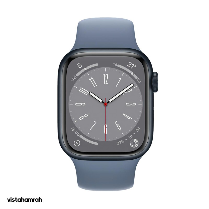 ساعت هوشمند اپل واچ سری 8 مدل 41mm بدنه آلومینیوم با بند سیلیکونی
