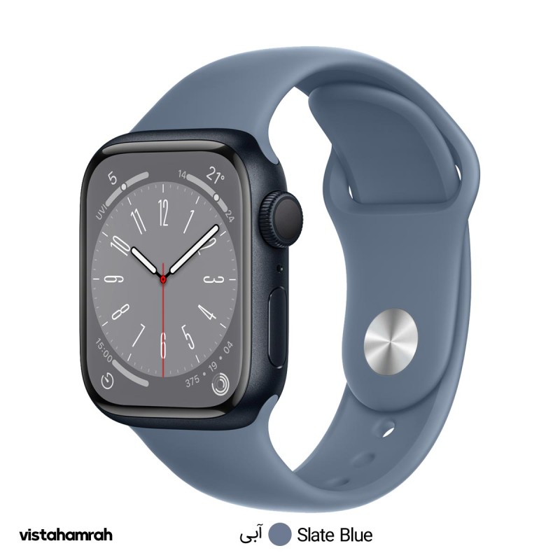 ساعت هوشمند اپل واچ سری 8 مدل 41mm بدنه آلومینیوم با بند سیلیکونی