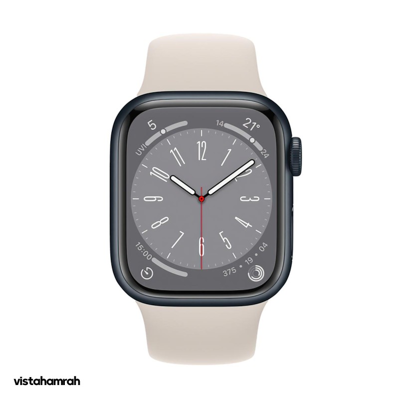 ساعت هوشمند اپل واچ سری 8 مدل 41mm بدنه آلومینیوم با بند سیلیکونی