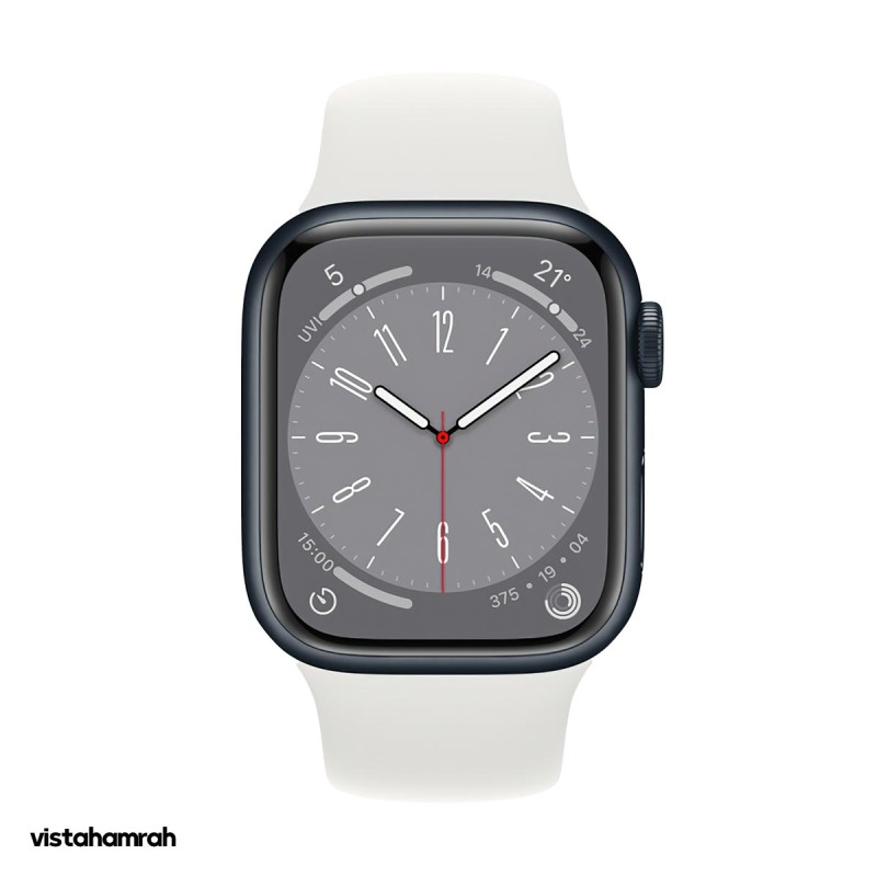 ساعت هوشمند اپل واچ سری 8 مدل 41mm بدنه آلومینیوم با بند سیلیکونی