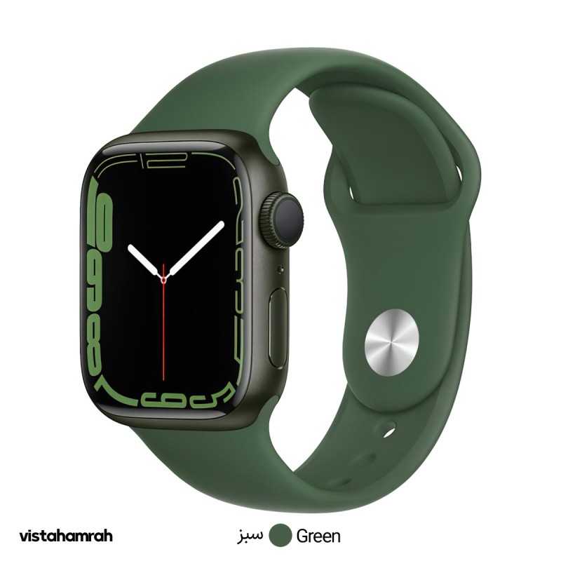 ساعت هوشمند اپل واچ سری 7 مدل 41mm بدنه آلومینیوم با بند سیلیکونی