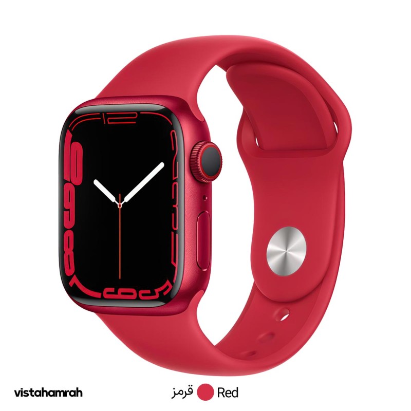 ساعت هوشمند اپل واچ سری 7 مدل 41mm بدنه آلومینیوم با بند سیلیکونی