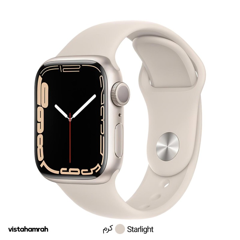 ساعت هوشمند اپل واچ سری 7 مدل 41mm بدنه آلومینیوم با بند سیلیکونی