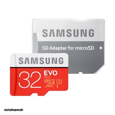 کارت حافظه microSDXC سامسونگ مدل Evo Plus کلاس 10 استاندارد UHS-I U3 سرعت 100MBps ظرفیت 32 گیگابایت به همراه آداپتور SD