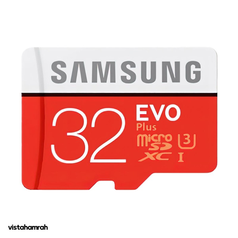 کارت حافظه microSDXC سامسونگ مدل Evo Plus کلاس 10 استاندارد UHS-I U3 سرعت 100MBps ظرفیت 32 گیگابایت به همراه آداپتور SD