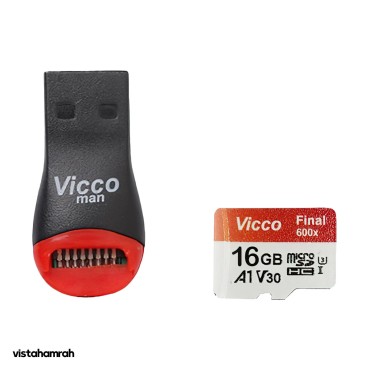 کارت حافظه microSDHC ویکومن مدل Final 600X کلاس 10 استاندارد UHS-I U3 سرعت 90MBps ظرفیت 16 گیگابایت