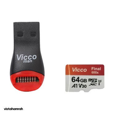 کارت حافظه microSDHC ویکومن مدل Final 600X کلاس 10 استاندارد UHS-I U3 سرعت 90MBps ظرفیت 64 گیگابایت