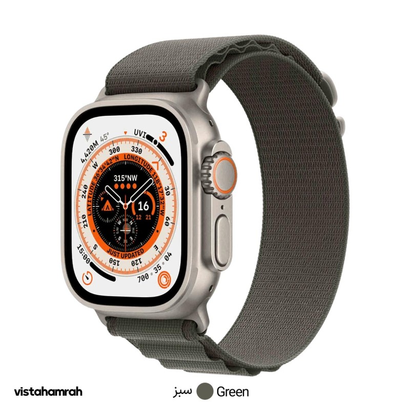 ساعت هوشمند اپل واچ اولترا مدل 49mm بدنه تیتانیوم با بند آلپاین