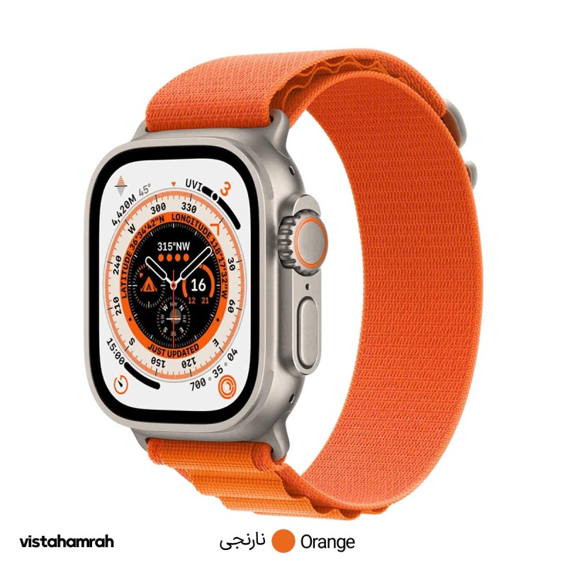 ساعت هوشمند اپل واچ اولترا مدل 49mm بدنه تیتانیوم با بند آلپاین