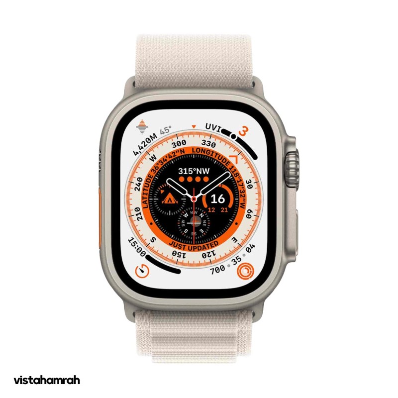ساعت هوشمند اپل واچ اولترا مدل 49mm بدنه تیتانیوم با بند آلپاین