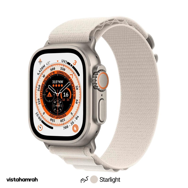 ساعت هوشمند اپل واچ اولترا مدل 49mm بدنه تیتانیوم با بند آلپاین