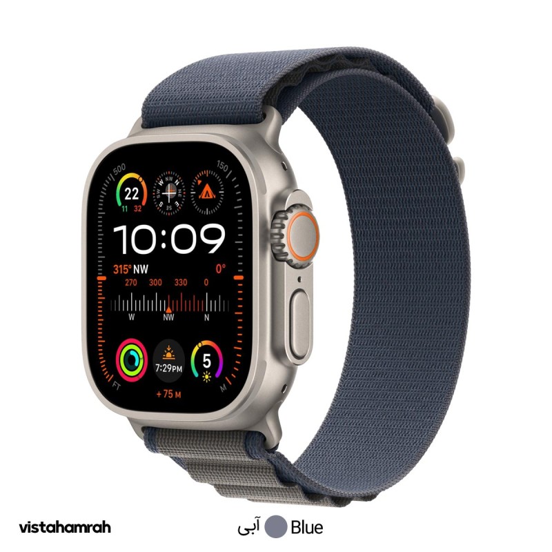 ساعت هوشمند اپل واچ اولترا سری 2 مدل 49mm بدنه تیتانیوم با بند آلپاین