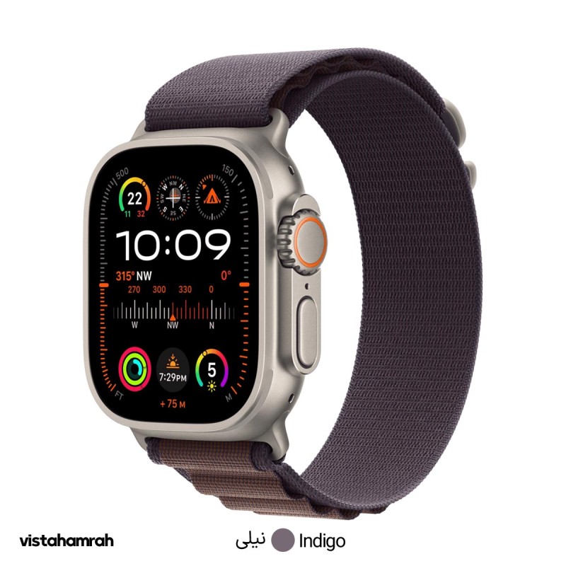 ساعت هوشمند اپل واچ اولترا سری 2 مدل 49mm بدنه تیتانیوم با بند آلپاین
