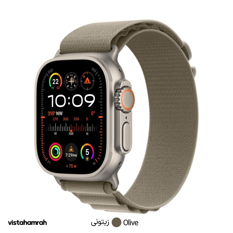 ساعت هوشمند اپل واچ اولترا سری 2 مدل 49mm بدنه تیتانیوم با بند آلپاین