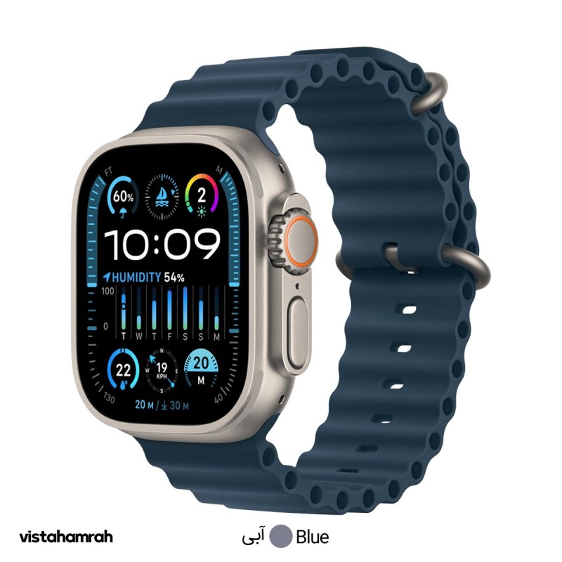 ساعت هوشمند اپل واچ اولترا سری 2 مدل 49mm بدنه تیتانیوم با بند اوشن