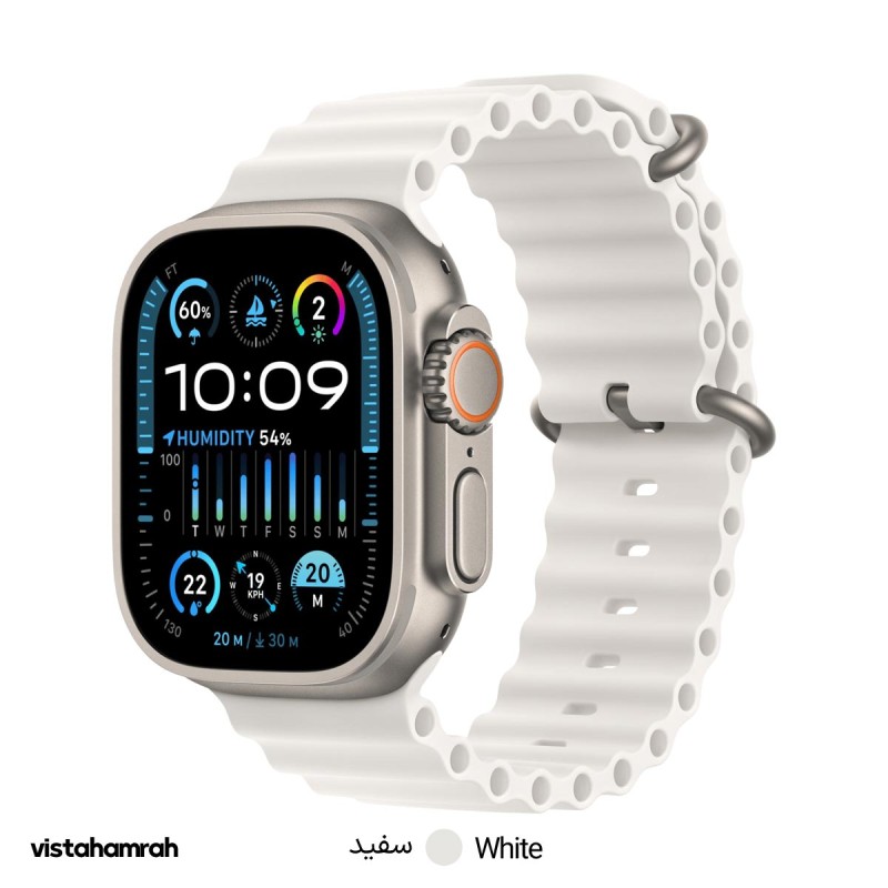 ساعت هوشمند اپل واچ اولترا سری 2 مدل 49mm بدنه تیتانیوم با بند اوشن