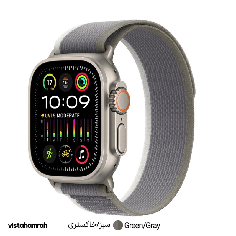 ساعت هوشمند اپل واچ اولترا سری 2 مدل 49mm بدنه تیتانیوم با بند تریل
