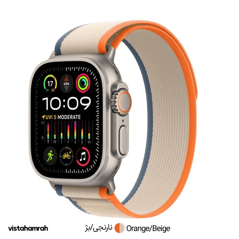 ساعت هوشمند اپل واچ اولترا سری 2 مدل 49mm بدنه تیتانیوم با بند تریل