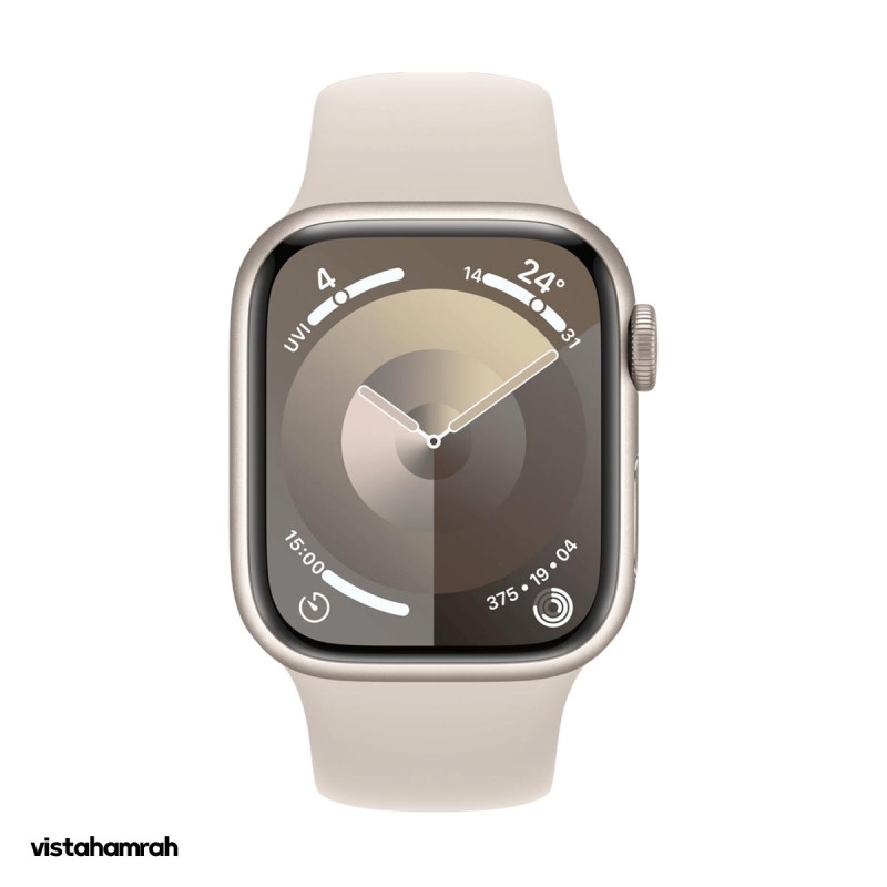ساعت هوشمند اپل واچ سری 9 مدل 41mm بدنه آلومینیوم با بند سیلیکونی