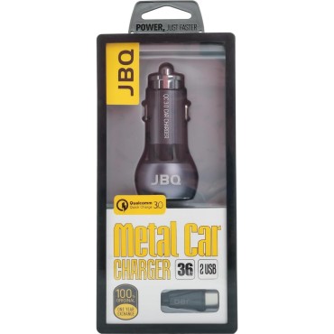 شارژر فندکی 36 وات جی بی کیو مدل  C503Q+TYPE B CABLE