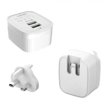 شارژر دیواری الدینیو مدل A201 به همراه کابل تبدیل microUSB