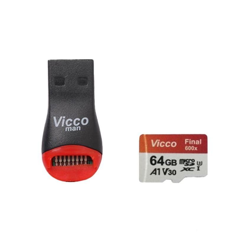 کارت حافظه microSDHC ویکومن مدل Final 600X کلاس 10 استاندارد UHS-I U3 سرعت 90MBps ظرفیت 64 گیگابایت